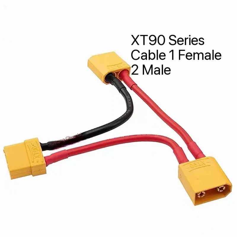 

XT90 parallel line series line Y line one to two adapter line model aircraft lithium battery ESC terminal conversion 10CM 14awg