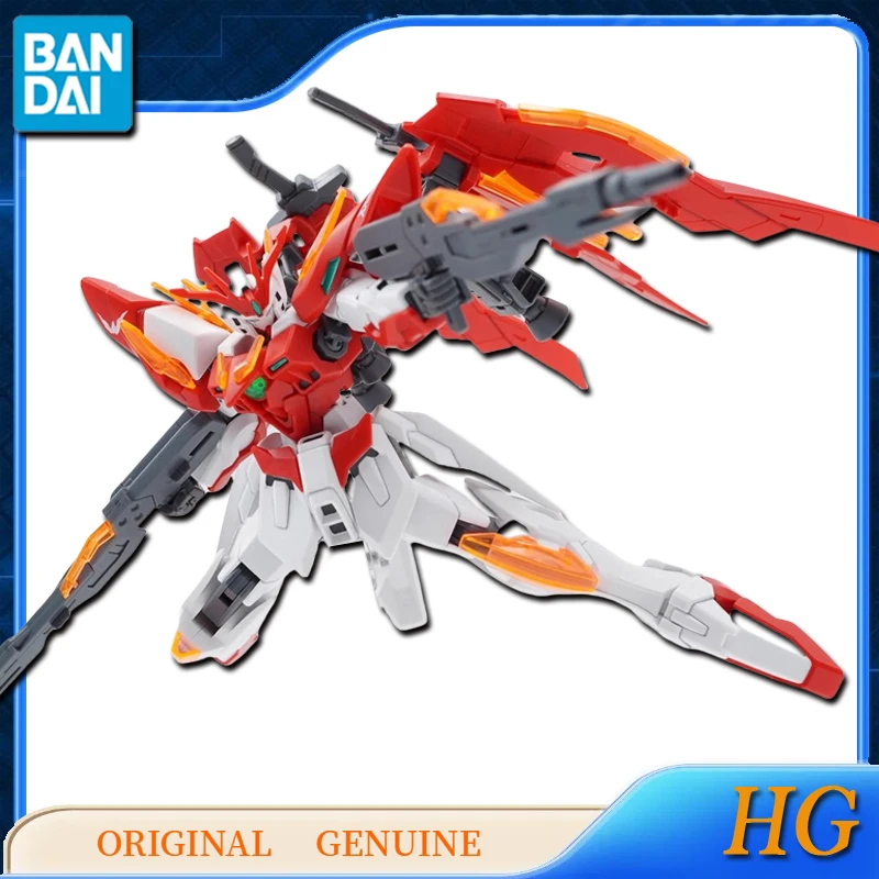 Bandai-Original Genuine HG WING Gundam ZERO HONOO Anime Figuras de Ação Brinquedos para Meninos e Meninas, Modelo Colecionável Crianças Ornamentos, Presente