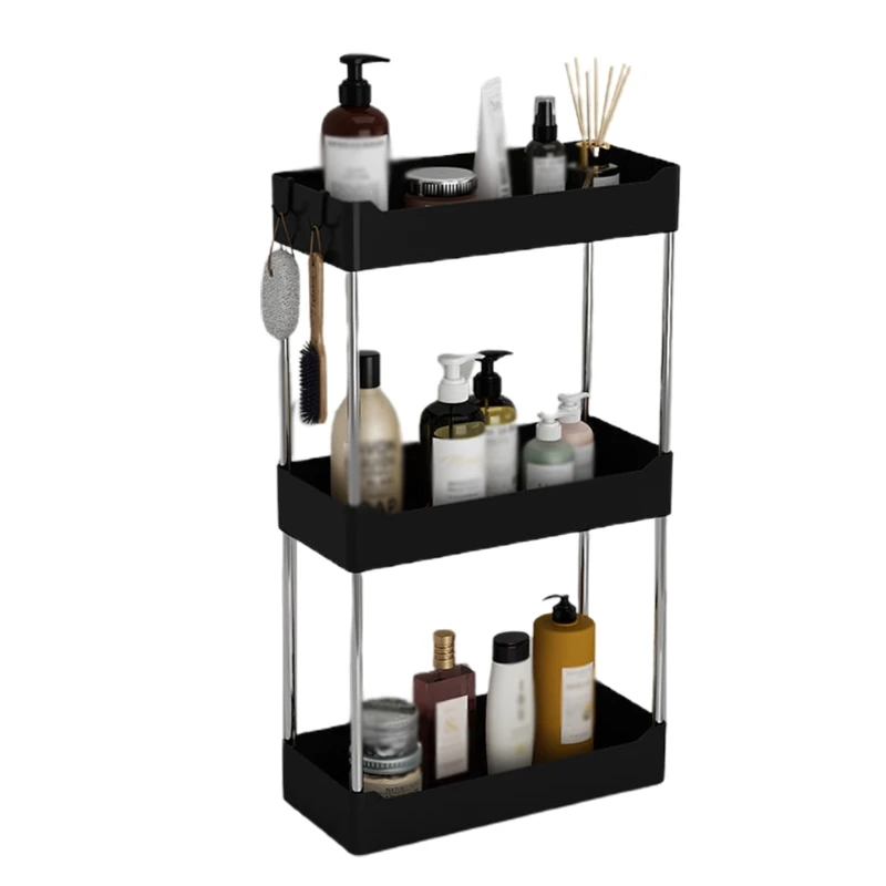 2-Tier/3-Tier Organizer with Layered Heightening Design Space Saving Multi-Purpose Storage Rack for Bathroom Kitchen