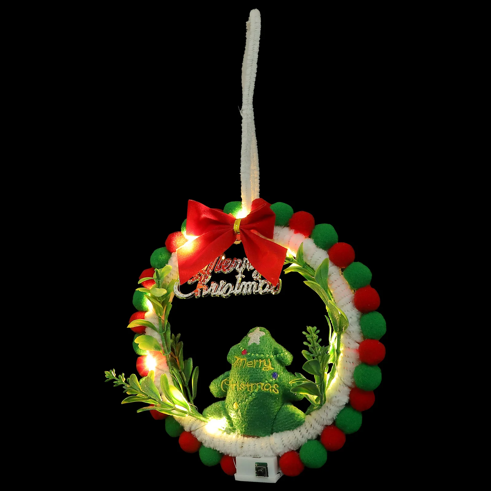 

1Set Christmas Wreath Materials Kit Unique Design DIY Door Window Hanging Decor for Front Door Yard Holiday Party Decoration