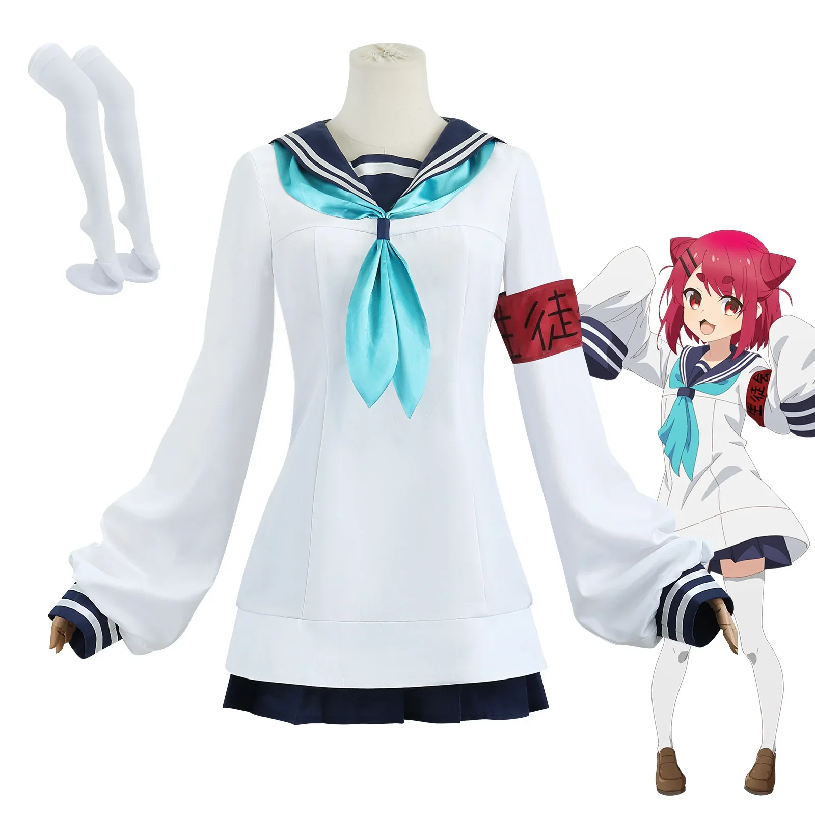 

Anime My Deer Friend Nokotan Neko Nekoyamada Cosplay Costume Dress Uniform Skirt Prop Set Noko Shikanoko Party Outfit for Women