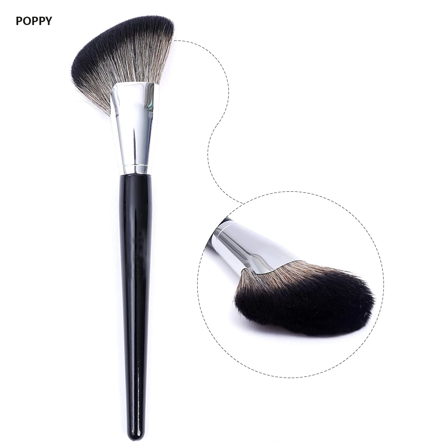 1PCS Angled Face Bronzer Contour Sculpting Cheekbones Makeup Brush Fan-shaped Professional Powder Blush Cosmetic Make Up Tool