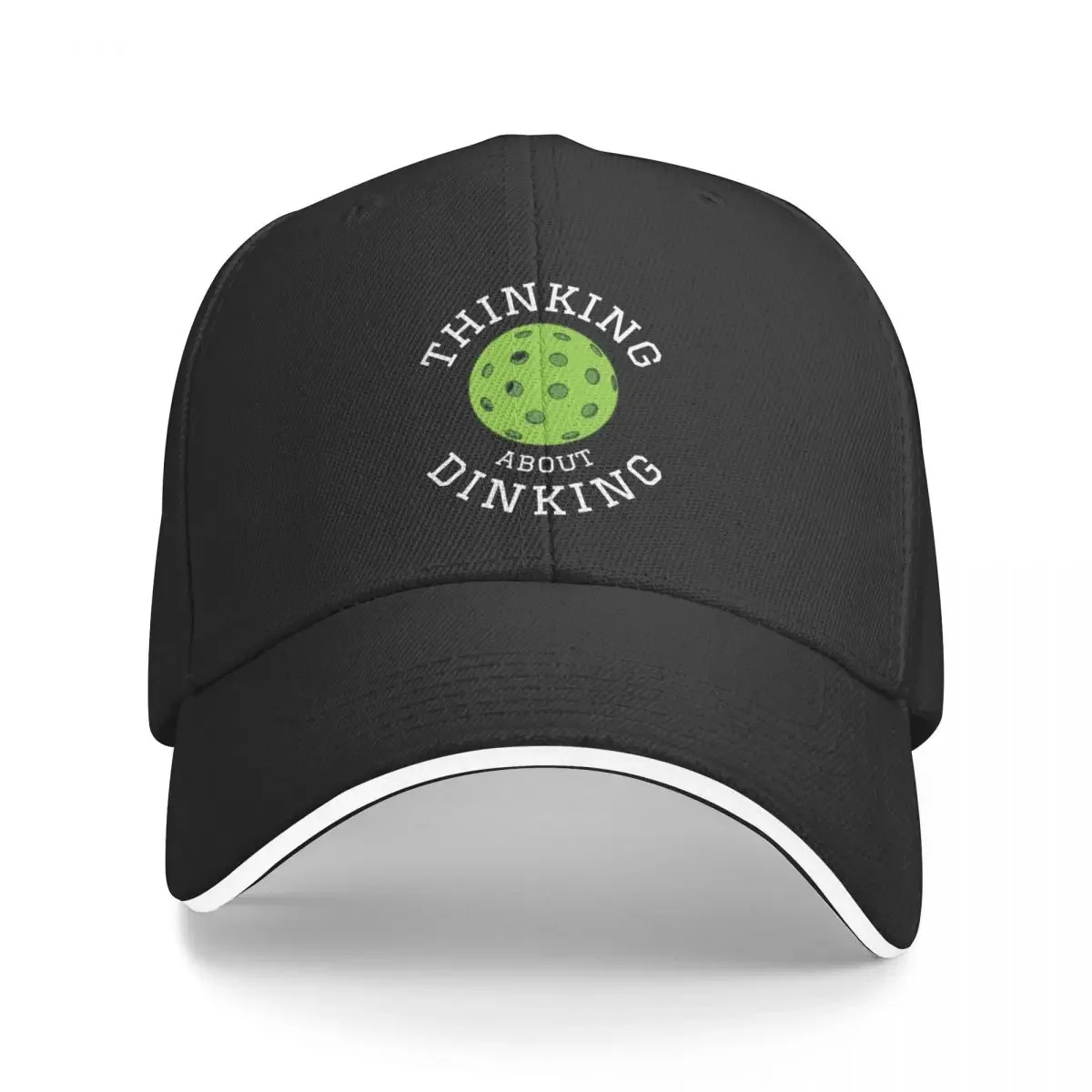 Funny Pickleball Dink Thinking about Dinking Baseball Cap Trucker Cap Bobble Hat Hood Men Golf Wear Women's