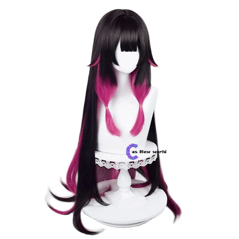 Colombina cosplay peruca genshin impacto menina colombina fatui snezhnaya longa cor mista resistente ao calor do cabelo role play perucas + wigcap