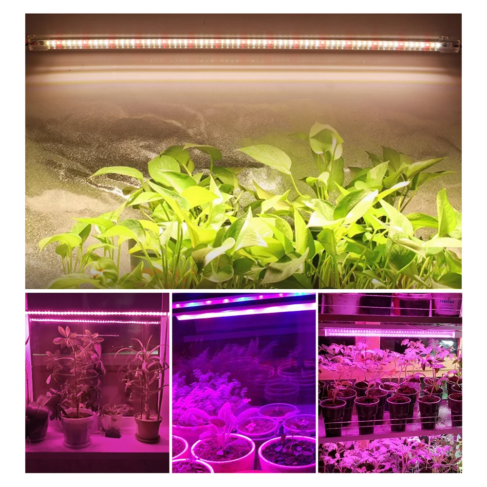 Barra de luz LED para cultivo de plantas, lámpara Phytolamp de espectro completo con interruptor para invernaderos, tienda de campaña, siembra de