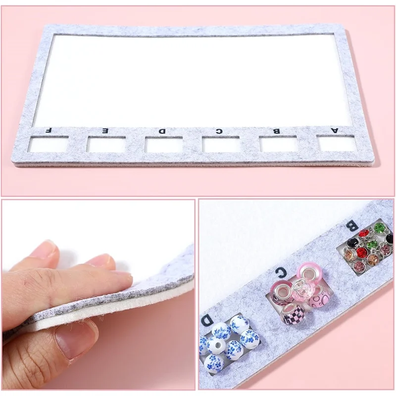 GYTB - Filcowa Mata do Koralików Duża Prostokątna z Centymetrową Alfabetyczną Skalą do Koralików Podkładek do Wyrobu Biżuterii Rękodzieła Tacki do Pieczenia