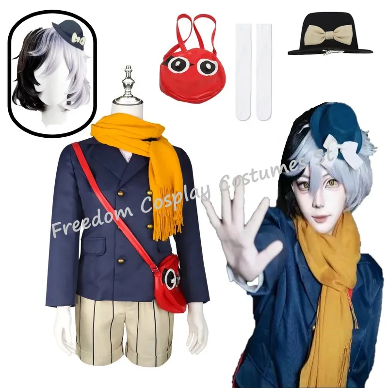 Bungo Stray Dogs Yumeno Kyusaku dazai osamu аниме косплей костюм костюмы рюкзак шарф шляпа парик комплект Хэллоуин вечерние аниме одежда Bungo Stray Dogs Yumeno Kyusaku dazai osamu аниме косплей костюм костюмы рюкзак шарф шляпа парик комплект Хэллоуин вечерние аниме одежда