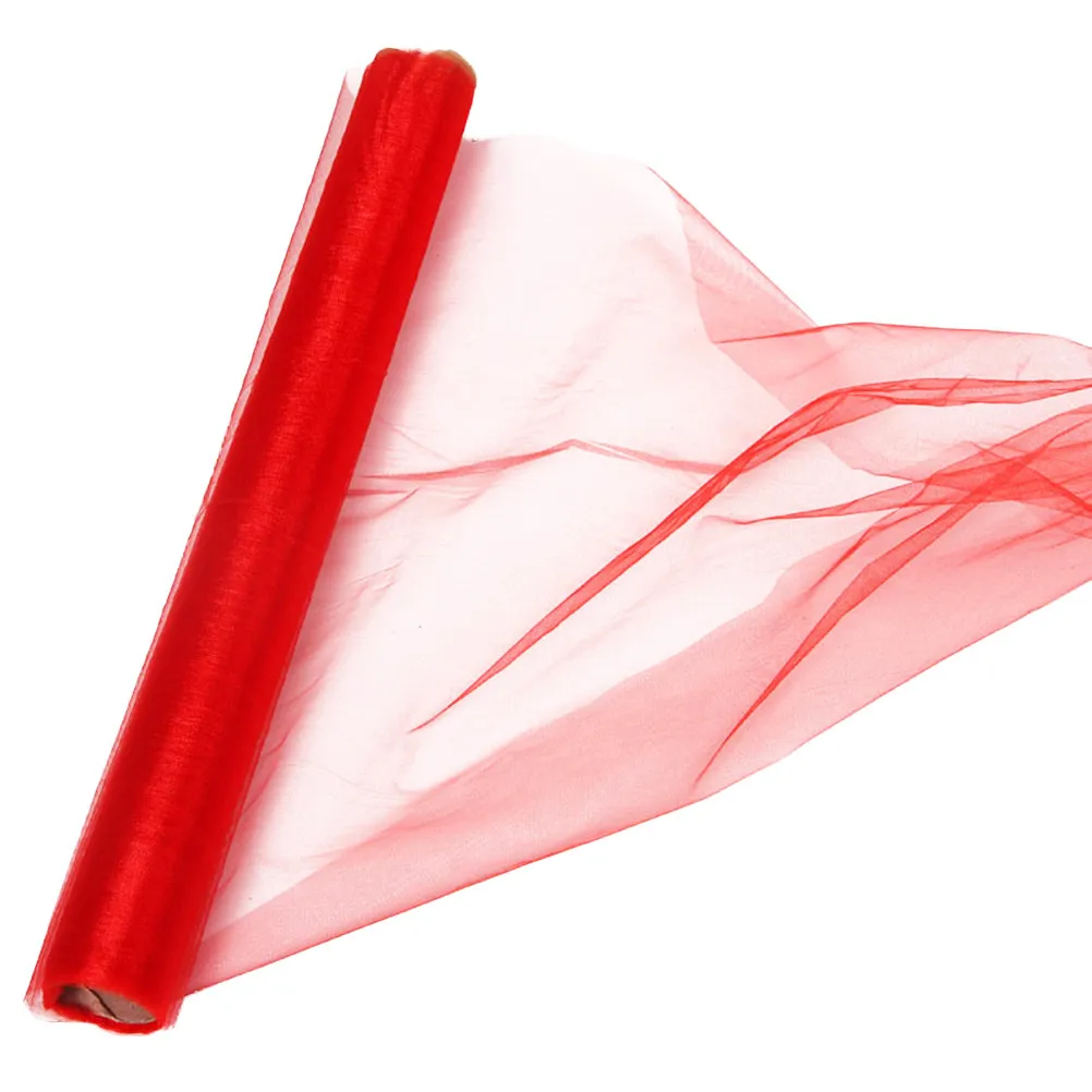 1Pcs 10M Premium Gauze Roll for Wedding Party DIY Decor Sheer Curtain Bouquet Wrap Head Accessory Arched Door Stage Backdrop