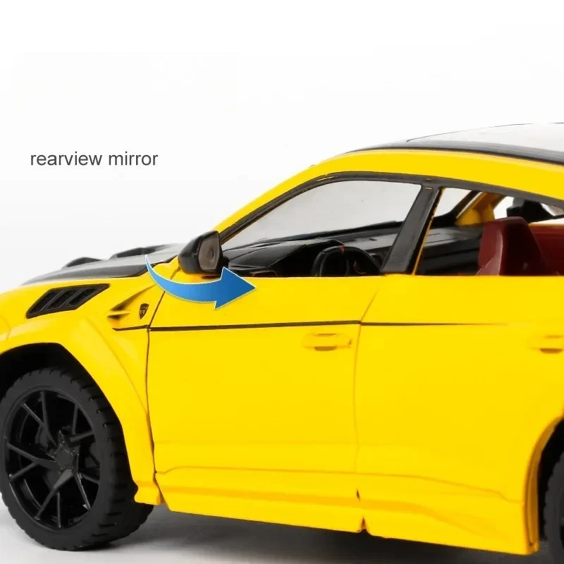 1:24 URUS SUV نسخة معدلة دييكاست سبيكة معدنية نموذج سيارة ضوء الصوت التراجع جمع الاطفال لعبة الهدايا #3