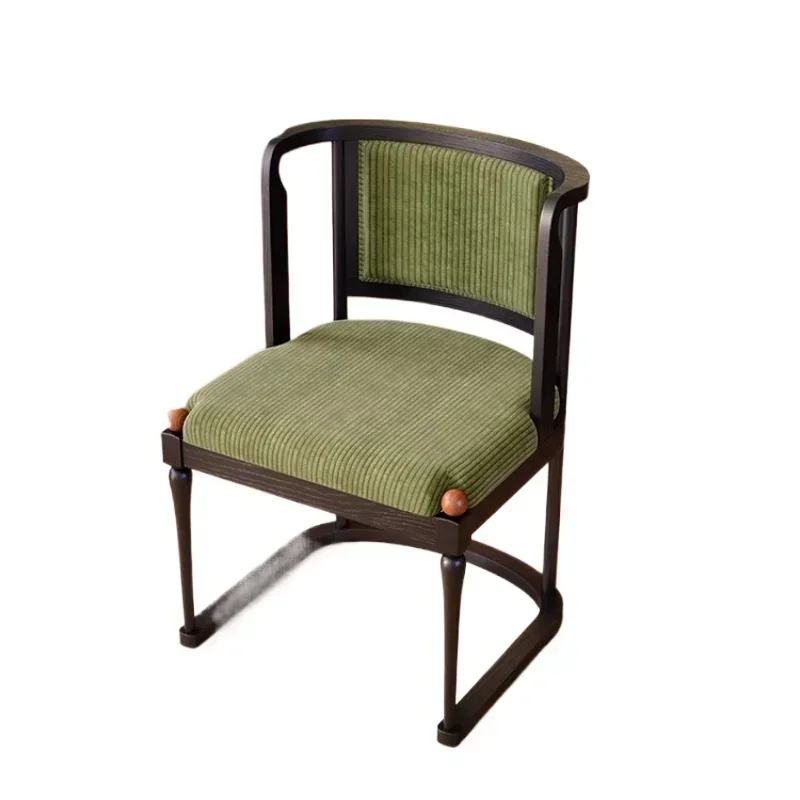 Living room tea chair master position antique designer ash wood arc backrest book chair