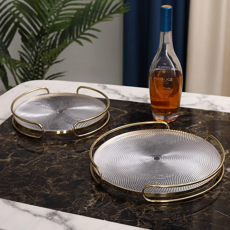 YY Tray Decoration Model Room Coffee Table Living Room Wine Cabinet Table Decoration Tray