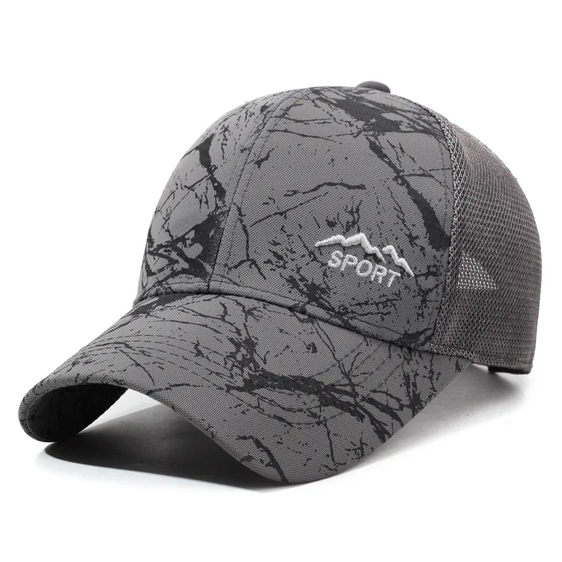 Neuer Sommer-Sonnenhut für Herren, Outdoor-Sport-Visor, Baseballkappe mit Netzrücken, Atmungsaktiver Freizeit-Angler- und Trucker-Hut – Detail 9