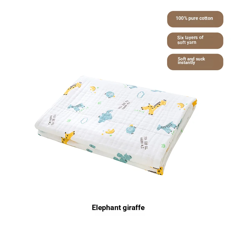 6-Layer Bubble Yarn Baby Bath Towel - Super Absorbent Breathable Cotton Gauze Newborn Infant Towel Eco-Friendly Bamboo Fiber