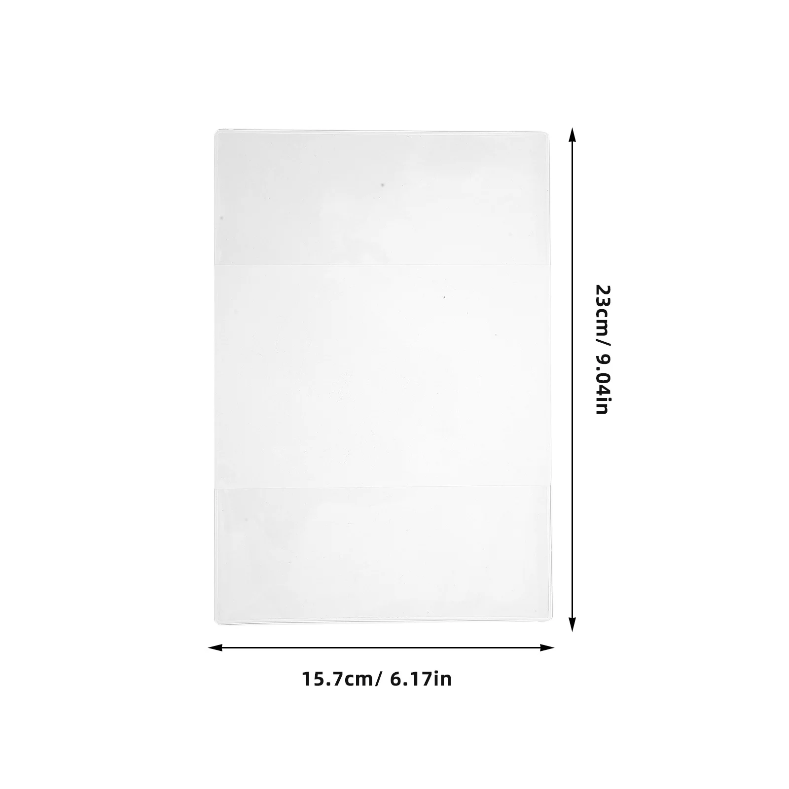 PVC Book Cover Sleeve A6 Clear Protective Cover for Planner Notebook Journal Binder Loose Leaf Refillable Book Protector Case