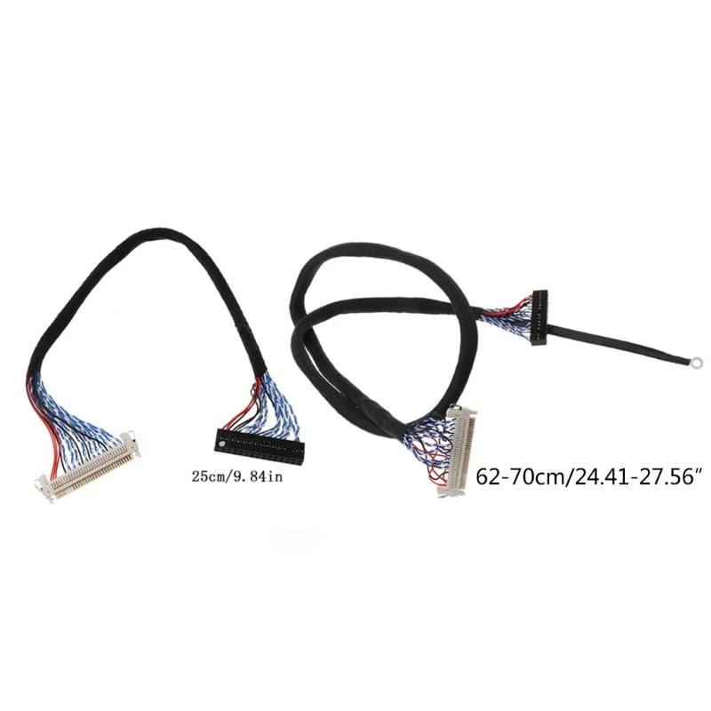 Pitch 250mm 500mm Length Black LVDS Lines Cable for Maintenance/ Repair Shops Good for 17” & 19” 1280x1024 LCD Panels