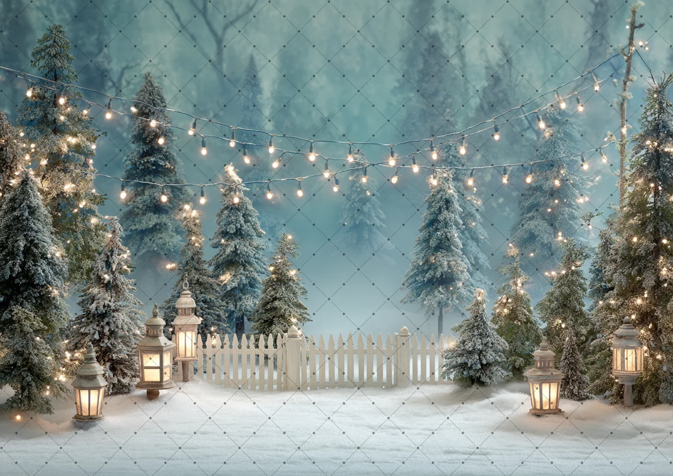 Winter Snow Pine Forest Backdr - Photography Lighting White Background recension och pris