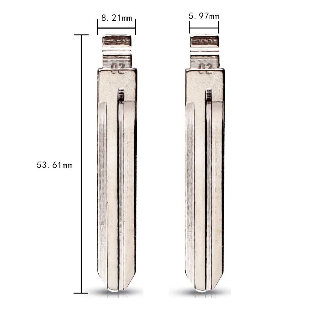 10/20pcs #02 TOY43 Keydiy Xhorse Flip Remote Key Blade For TR47 Toyo-15 Toyota