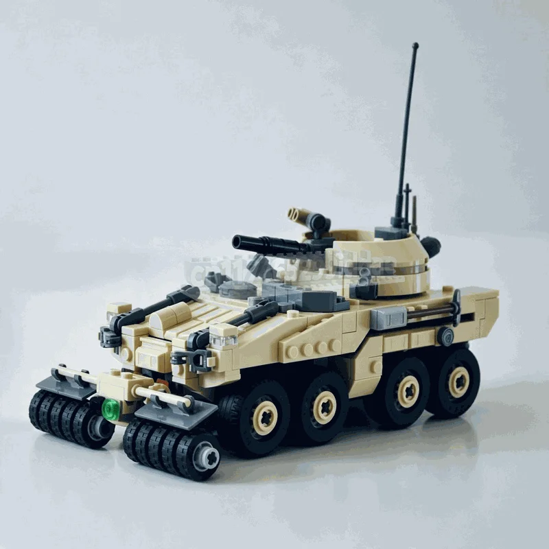NEW 554PCS Desert Armored Transport Vehicle Building Blocks Eight Wheel Explorer Model DIY Assembly Toy Creative Festival Gift