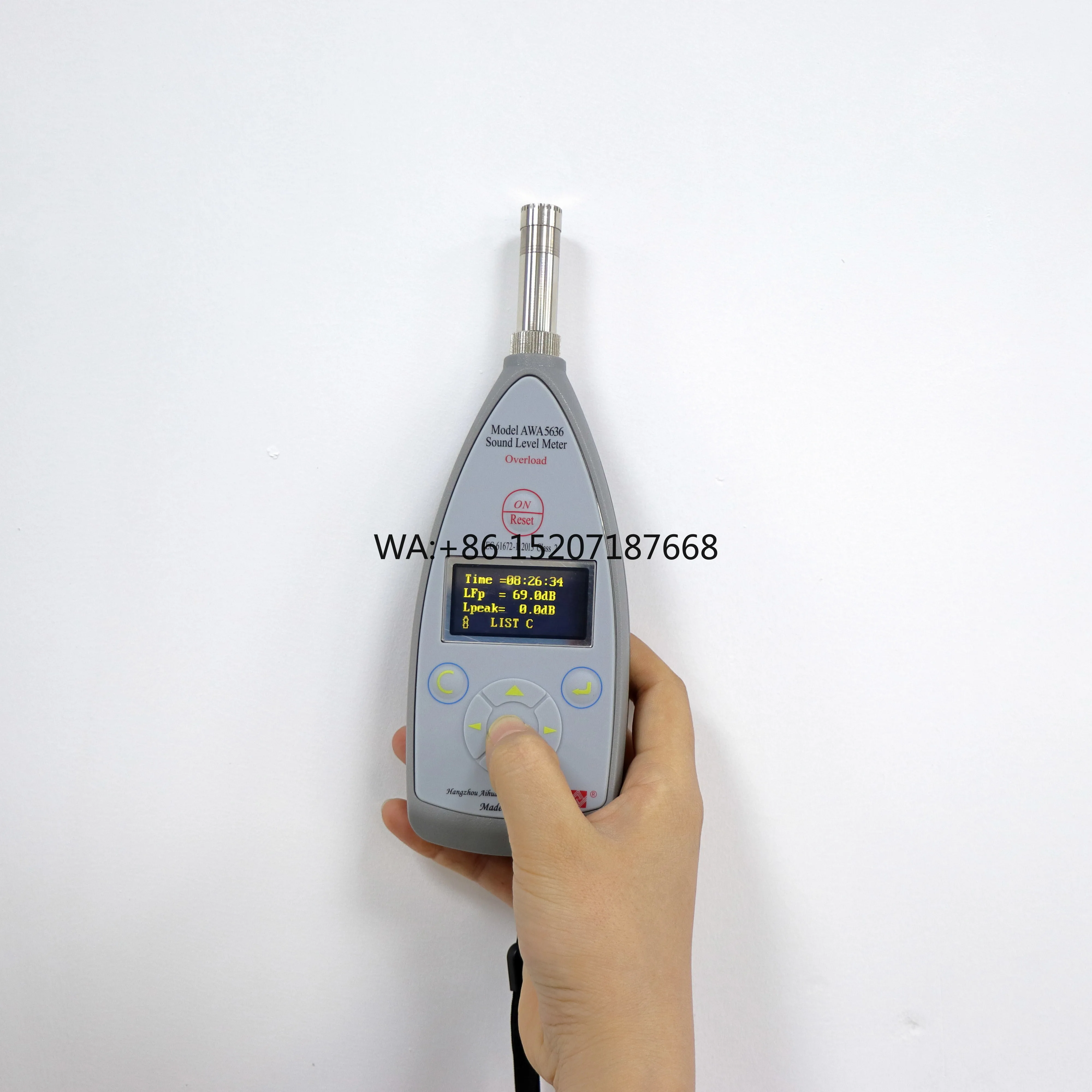 

Traffic Noise Integrating Sound Level Meter Kit with Printer AWA5636-4 Type 2 Noise Meter (30dB-140dB)