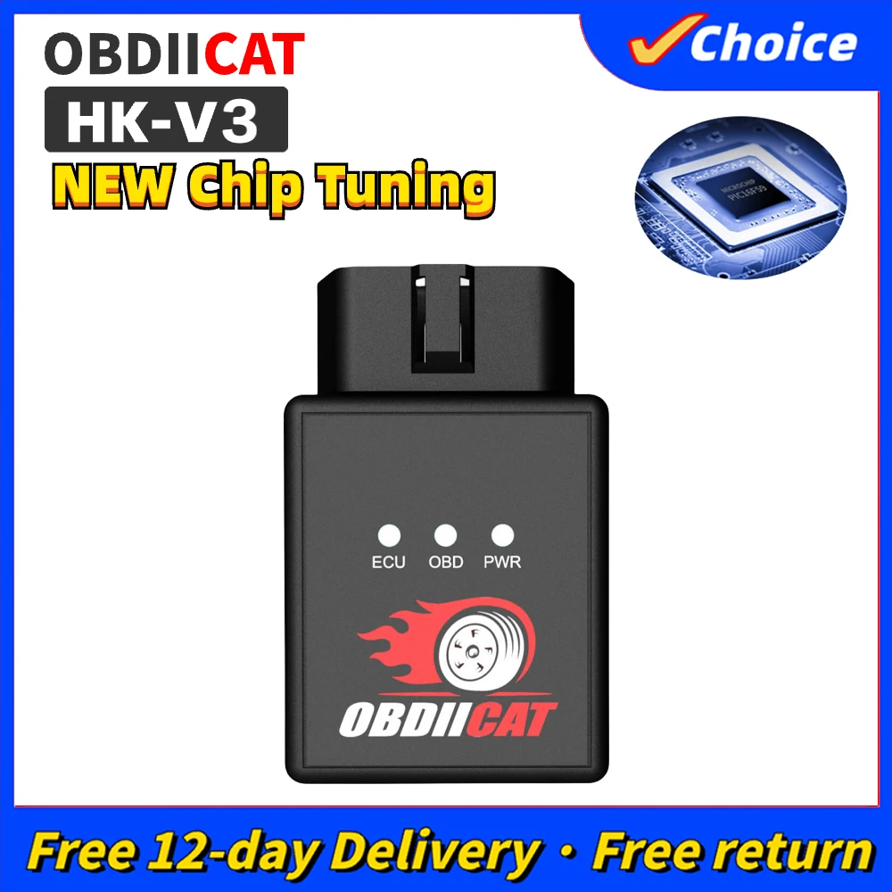 

2024 Newest HK-V3 Upgrade OBD2 Chip Tuning Box Increase Torque Save Fuel For Petrol & Diesel OBD2 Auto Car tuning Tool Power Box