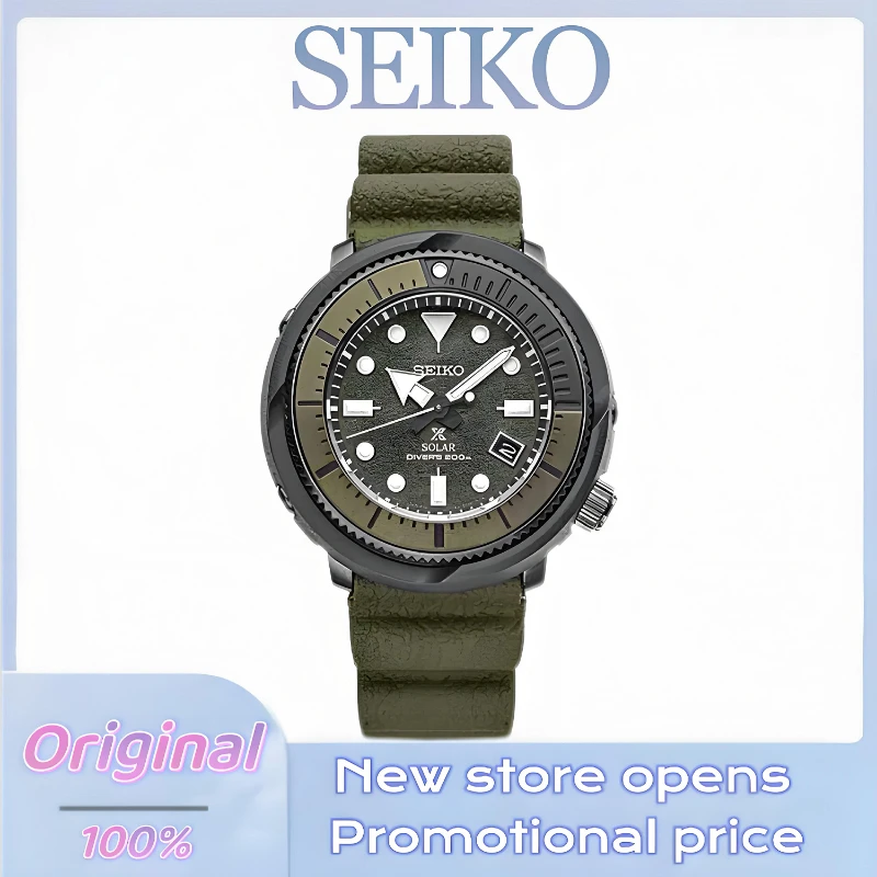 SEIKO Watch 100%Original SNE537 PROSPEX Series Men Watches  Luminous Circular Dial Sports Calendar Silicone Strap Wristwatches