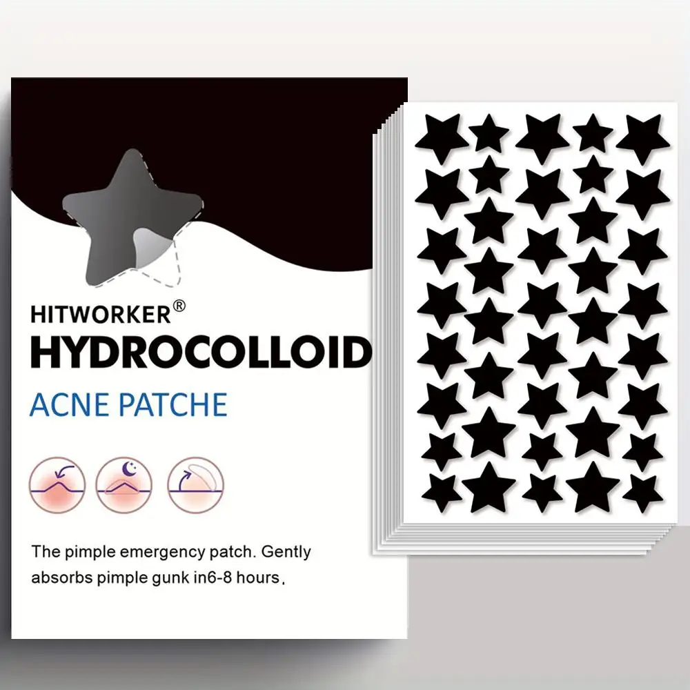 

200/400 pieces of black star shaped acne patch, acne covering patch, waterproof and gentle on the skin