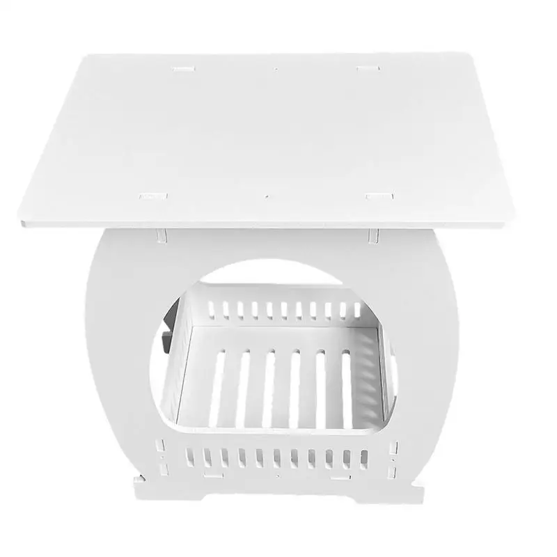 White Nightstand With Open Storage End Table White Small Side Table Suitable For Bedrooms Living Rooms Kitchen Gardens & Offices