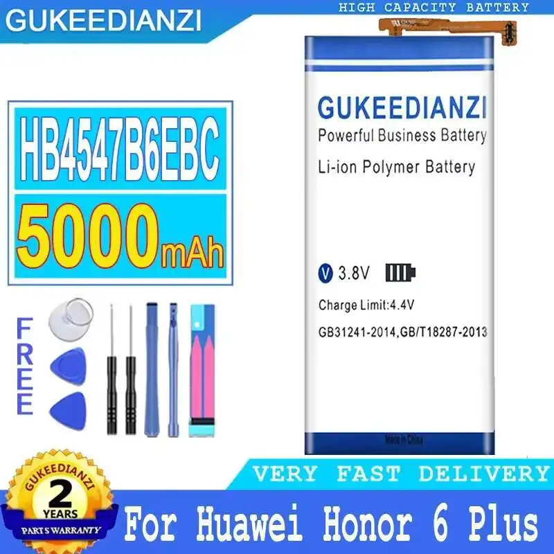 

Для Huawei Honor 6 Plus PE TL20 UL00 TL10 CL00 безопасный HB4547B6EBC аккумулятор мобильного телефона 5000 мАч