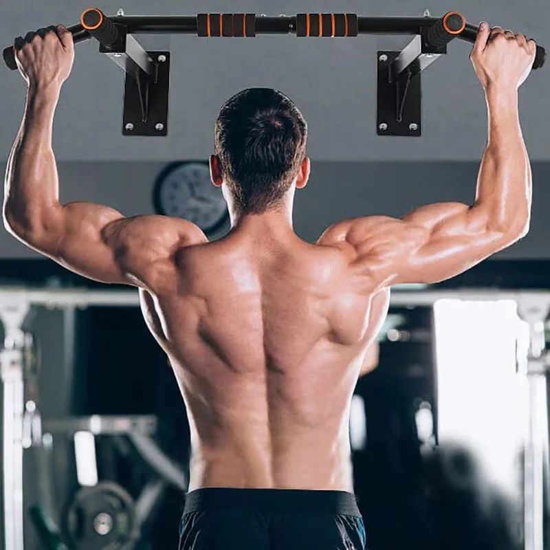 قضيب سحب ما يصل مثبت على الحائط، قضيب رفع للذقن عالي التحمل في صالة الألعاب الرياضية واللياقة البدنية في المنزل، 600 رطل، قضيب متعدد الاستخدام مع حامل ومسامير