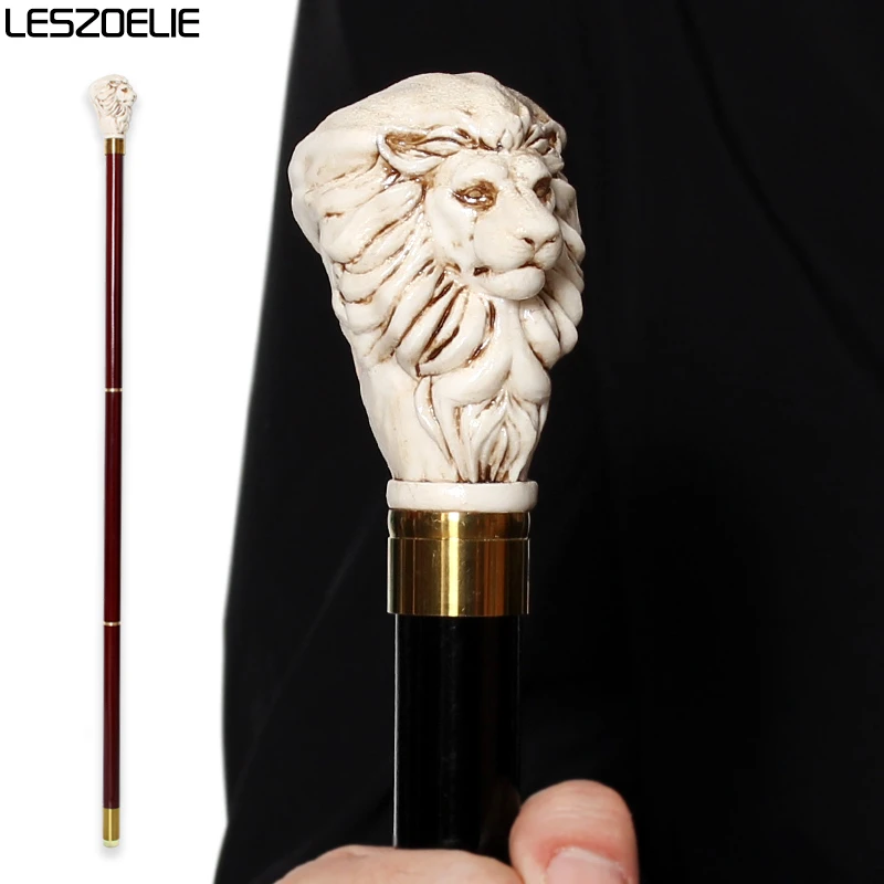93cm ライオンヘッド樹脂製杖 分解可能 ドイツ産ブナ材製杖 男女兼用 おしゃれ パーティー装飾用杖