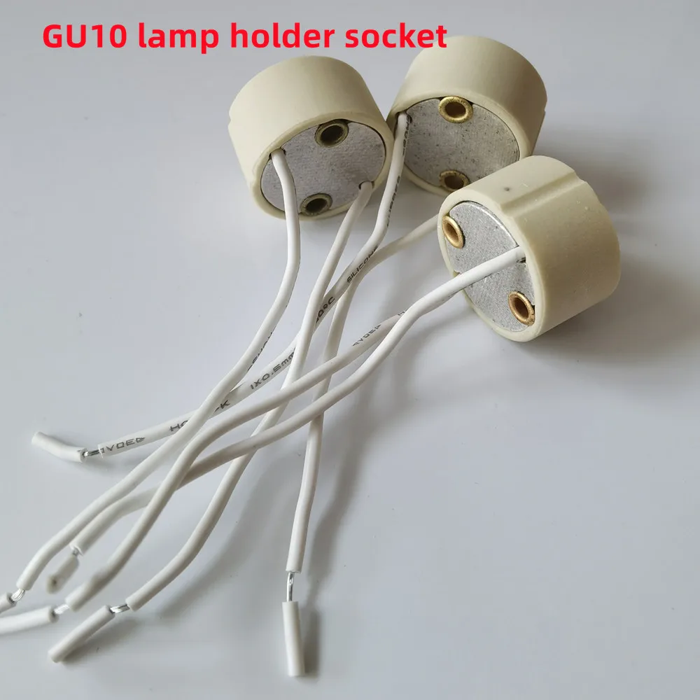 GU10 lamp holder socket base adapter Wire Connector Ceramic Socket for GU10 LED Halogen Light