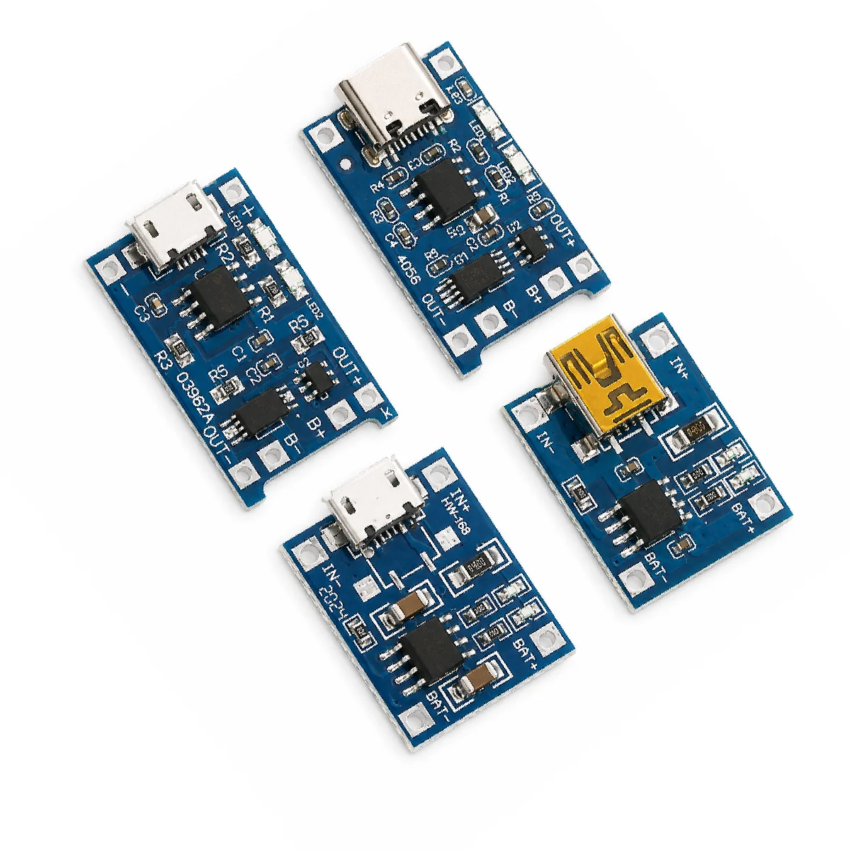 Micro Mini USB type c 5V 1A 18650 TP4056 Lithium Battery Charger Module Charging Board Without Protection Dual Functions