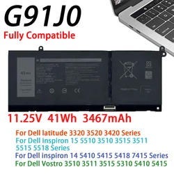 NEW Laptop Batteries G91J0 For Dell Inspiron15 5310 3511 5510 5410 5415 5518 3510 Vostro 3510 Laptop Battery