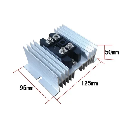 Series Single Phase Bridge Modules MDQ200A MDQ100A MDQ150A MDQ30 MDQ300A MDQ500A 600A Amp 1600V 1-Phase Diode Rectifier Radiator