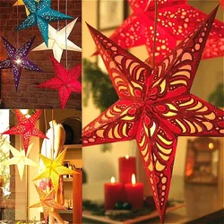 Christmas Star Decoration Three-dimensional Laser Five-pointed Paper Five-star Pendant