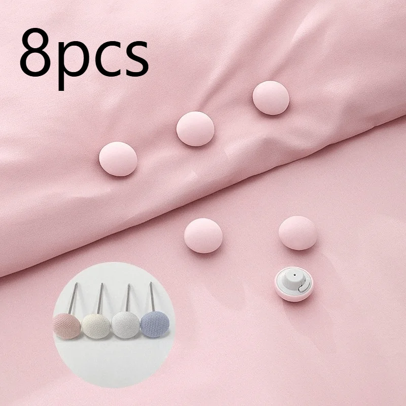 8pcs Quilt Fixers, No Pins Bed Sheet Quilt Anti-run Buckles, Invisible Non-slip Safety Clips