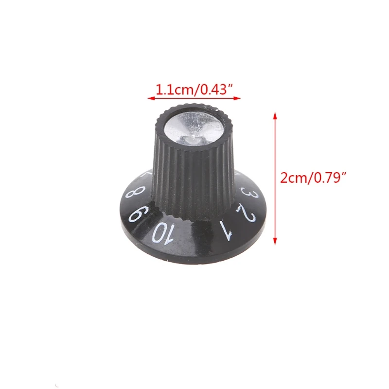 652D Knob Button Guitar Amplifier AMP Volume Tone Control Knob Skirted Aluminum For F