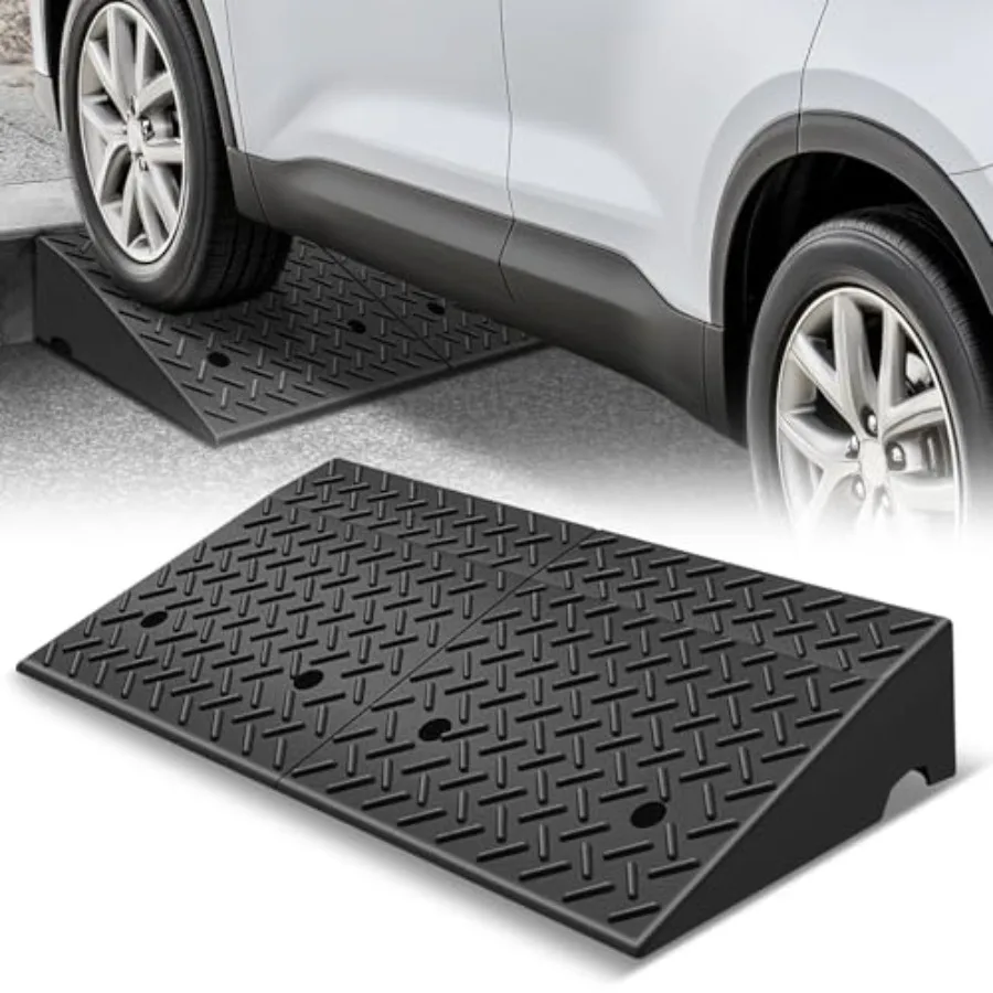 

Резиновые пандусы для бордюров, высота подъема 6,3 фута, пандус для подъездных путей, для автомобилей, грузовиков, велосипедов, мотоциклов, инвалидных колясок, 4410 фунтов/2 тонны, черный, городской