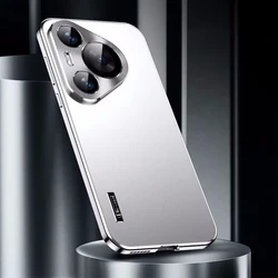 Aluminum Metal Fashion Magnetic Close + PC matte panel Back Case For Huawei Pure 70 Pro Ultra Mete 70Pro Strong Drop Proof Cover