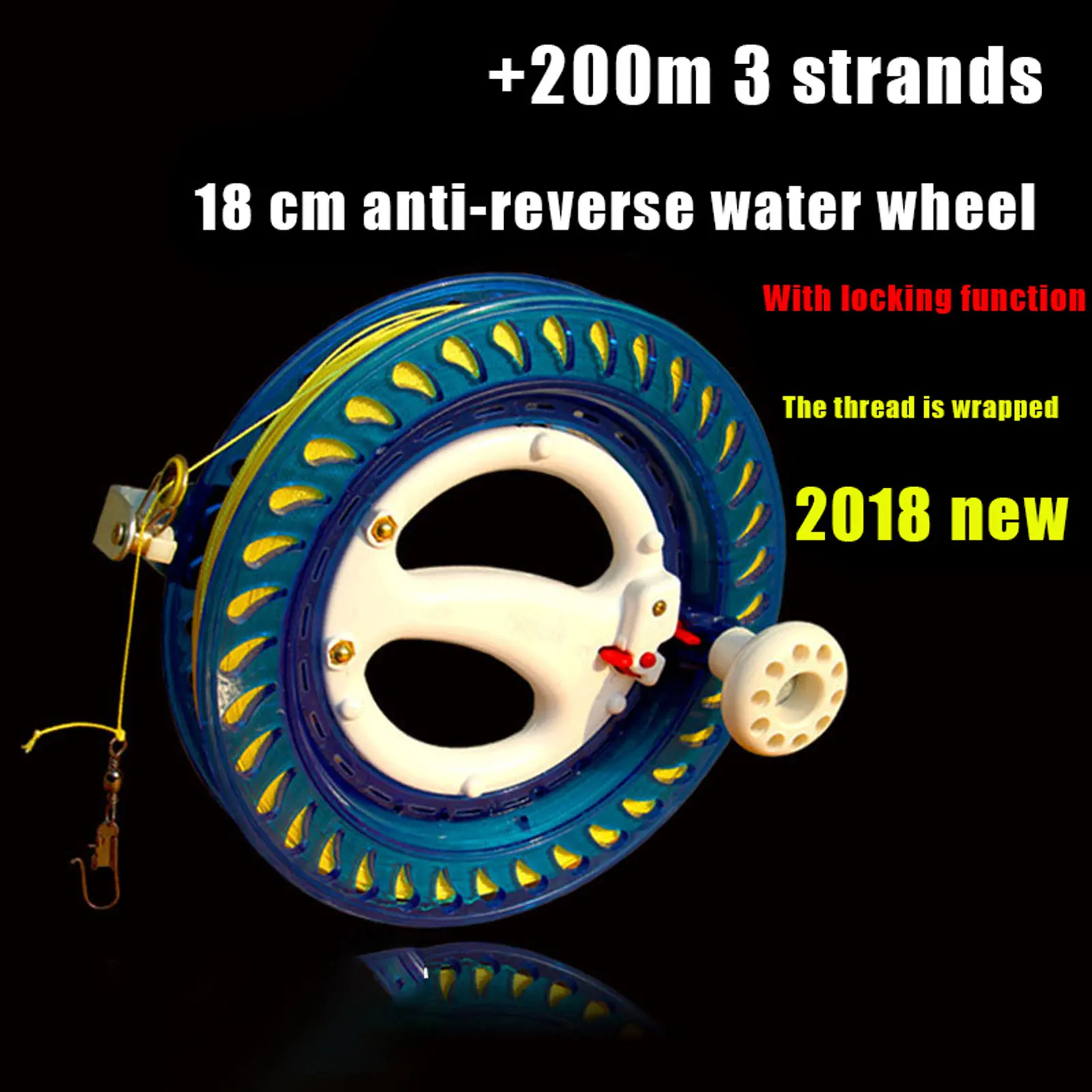 Grip Outdoor Kite String Reel Double Handle Wrapped Kite Wheel Smooth Rotation Ball Bearing Tool