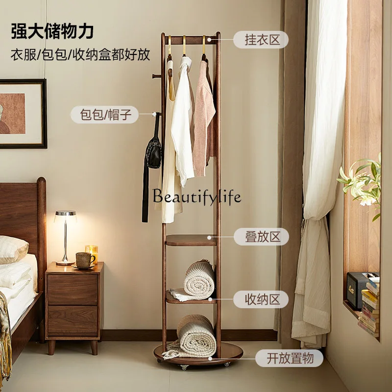 علاقة معلقة مرآة كاملة الطول دوارة من خشب الجوز الأسود في أمريكا الشمالية، مرآة كاملة الطول من الخشب الصلب المنزلي المتكامل