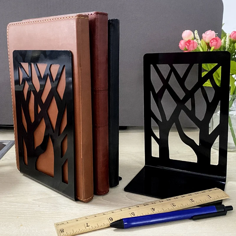 1 Pair Metal Fashion Bookends Bookends for Shelves Metal Bookend Supports for Shelves and Desk