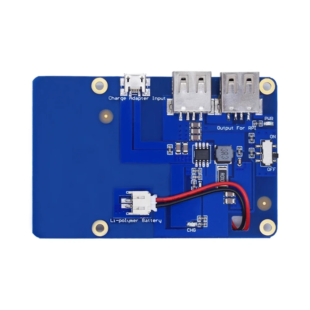 Lithium Battery Pack Expansion Board Power Supply with Switch for Raspberry Pi 3,2 Model B,1 Model B+ Banana Pi