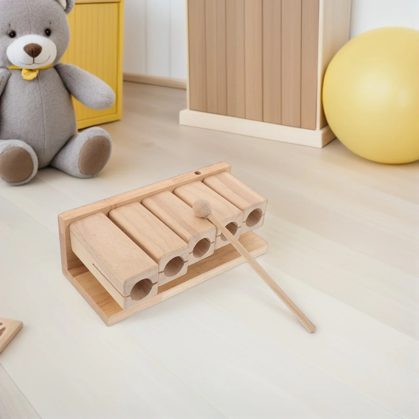 

5-Tone Wooden Block Music Block Instruments Musical Instrument Kids Montessori Orff Preschool Rhythm Learning Instrument