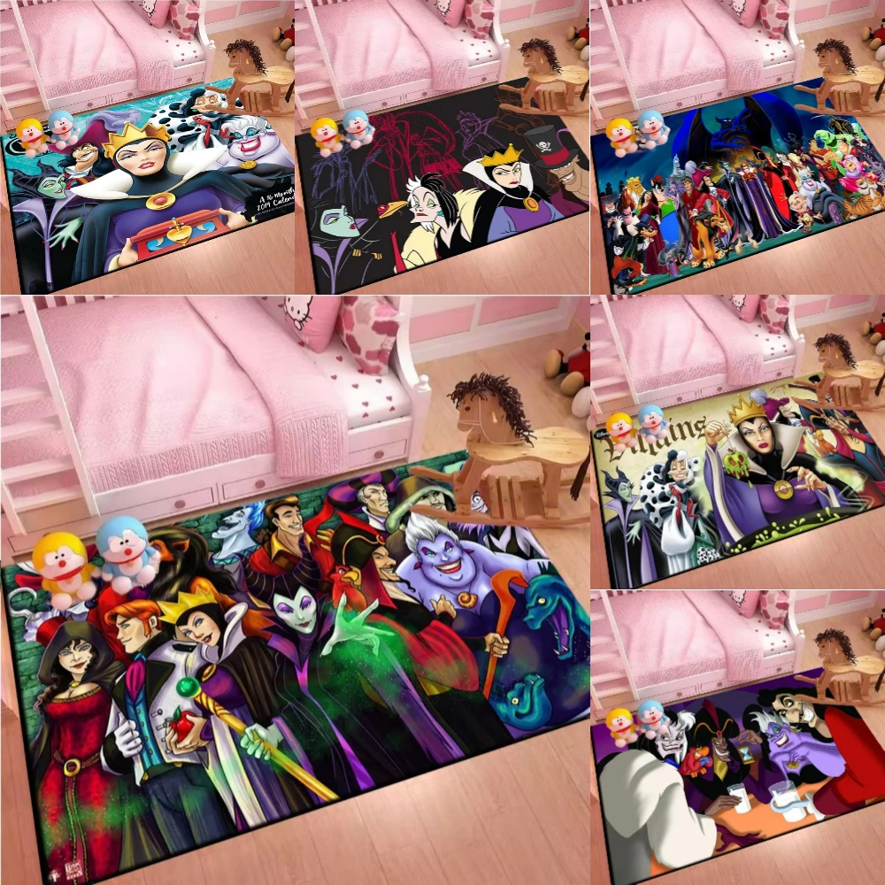

MINISO Disney Villain Design Carpet for Living Room and Bedroom Non Slip Area Rug Creative Floor Mat Halloween Home Style