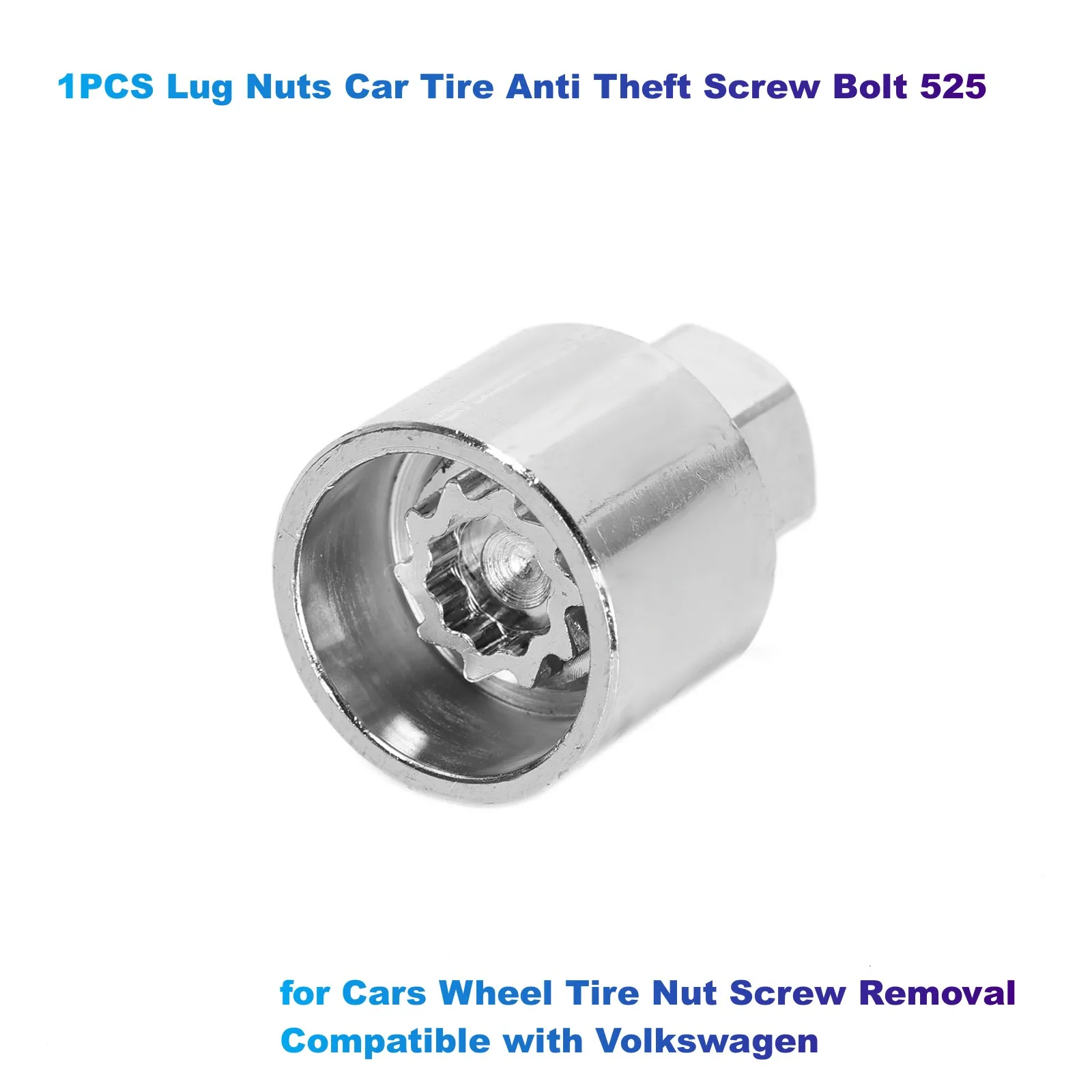 Carro Pneu Lug Nuts Parafuso Anti Roubo Porca do Pneu da Roda Remoção do Parafuso Compatível com Volkswagen 525 1pc