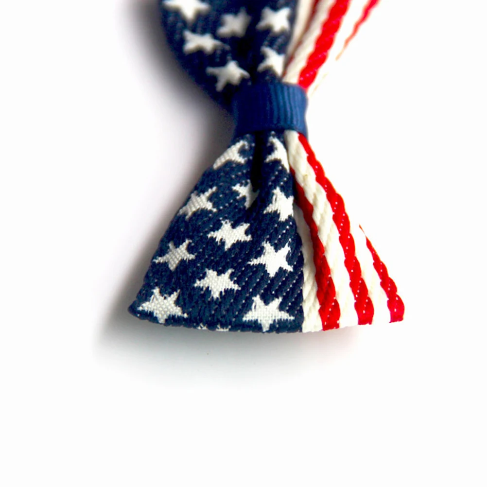 

4pcs Pet Collar Dog Felt Neck Chain Cat American Flag Soft Comfortable Durable Bow Knot Stylish Photo Prop For Dogs Cats