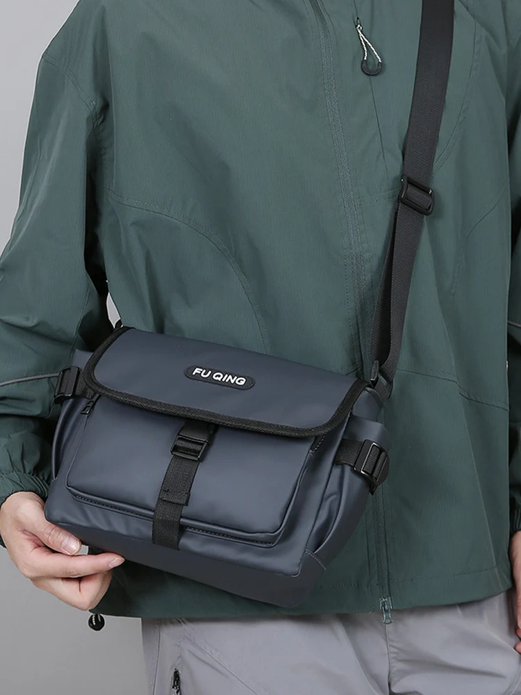 

Повседневная портативная мужская сумка через плечо с откидной крышкой, сумка на одно плечо Faion, повседневная, облегающая, легкая, большая кепка для подмышек...