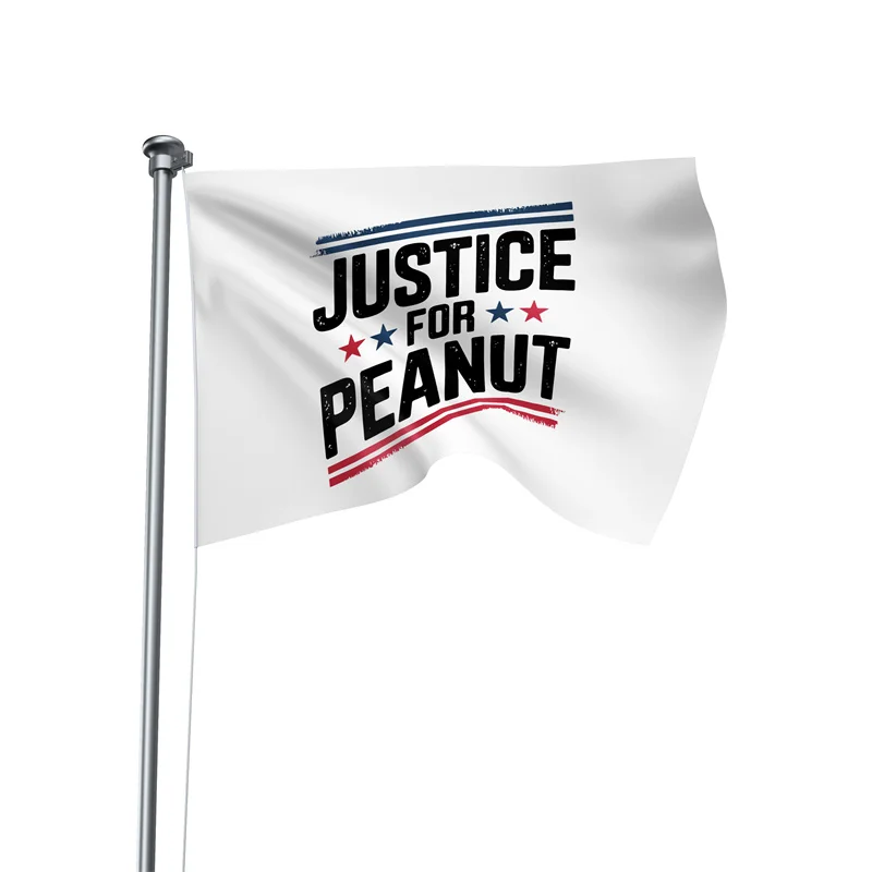 Gaslight Gatekeep Girlboss 5' x 3' Justice For Peanut The Squirrel Flag Banner Polyester with Brass Grommets 150cm x 90cm