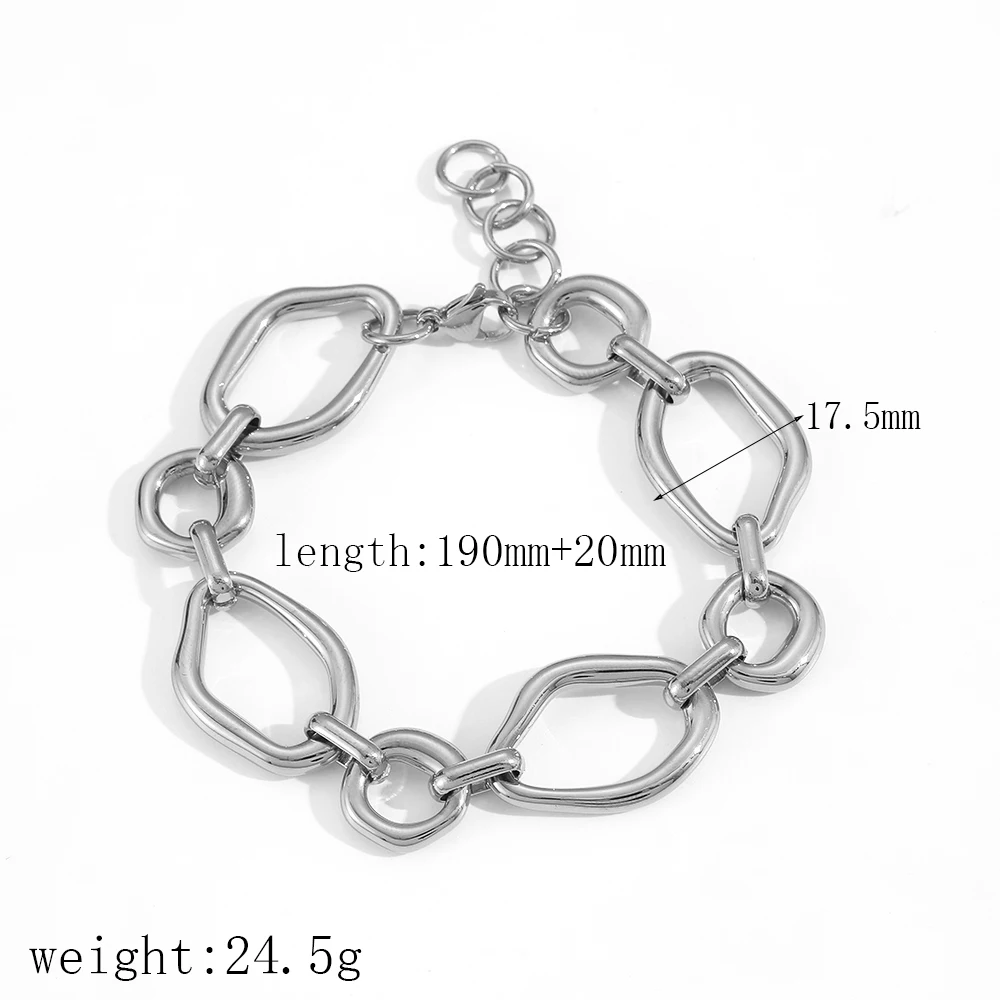 Geometrisches Design Edelstahl Unregelmäßiges Spiralarmband 18K Vergoldet Wasserdichter Schmuck Geschenke – Detail 7